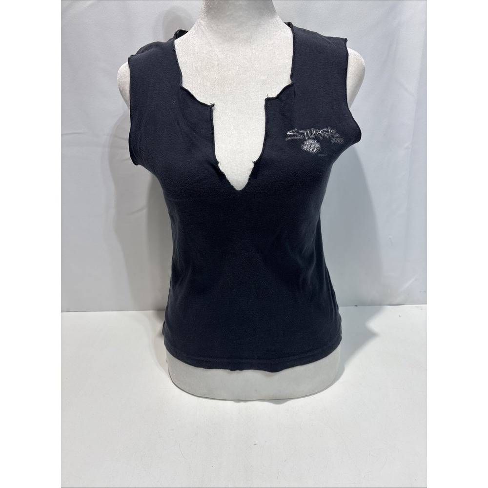 Harley Davidson 2002 Women's S/M 62nd Anniversary Black Hills Rally Tank Y2K